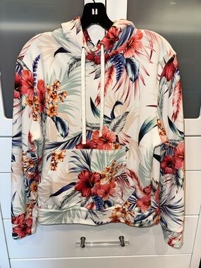 Les Reveries Floral Tropical Hoodie S
